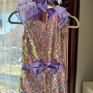 Weissman sequin tap or jazz costume. LC, solo costume